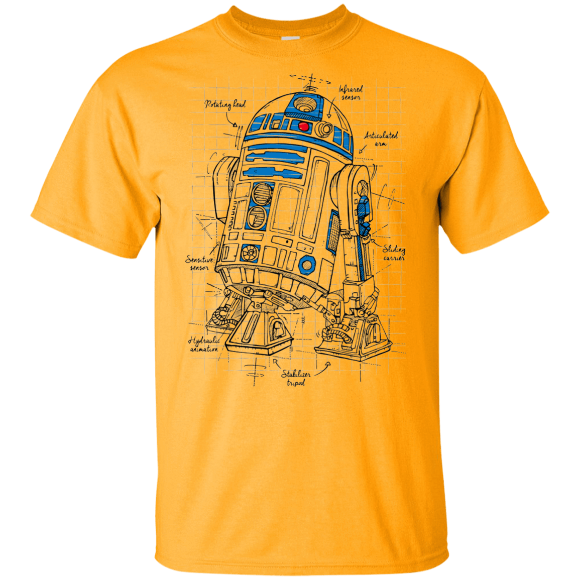 T-Shirts Gold / YXS R2D2 Plan Youth T-Shirt