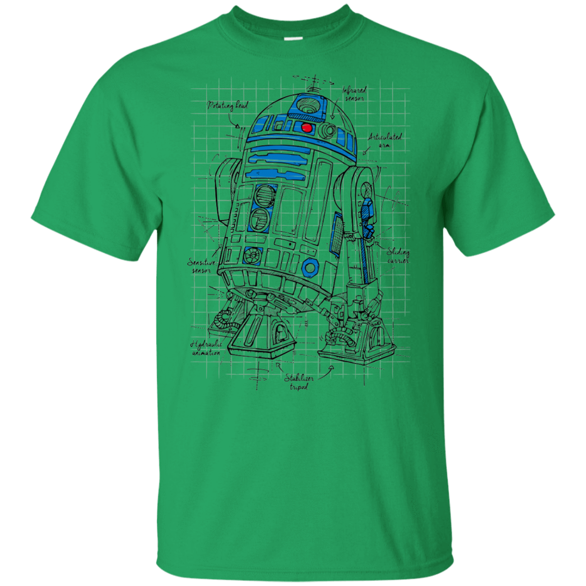 T-Shirts Irish Green / YXS R2D2 Plan Youth T-Shirt