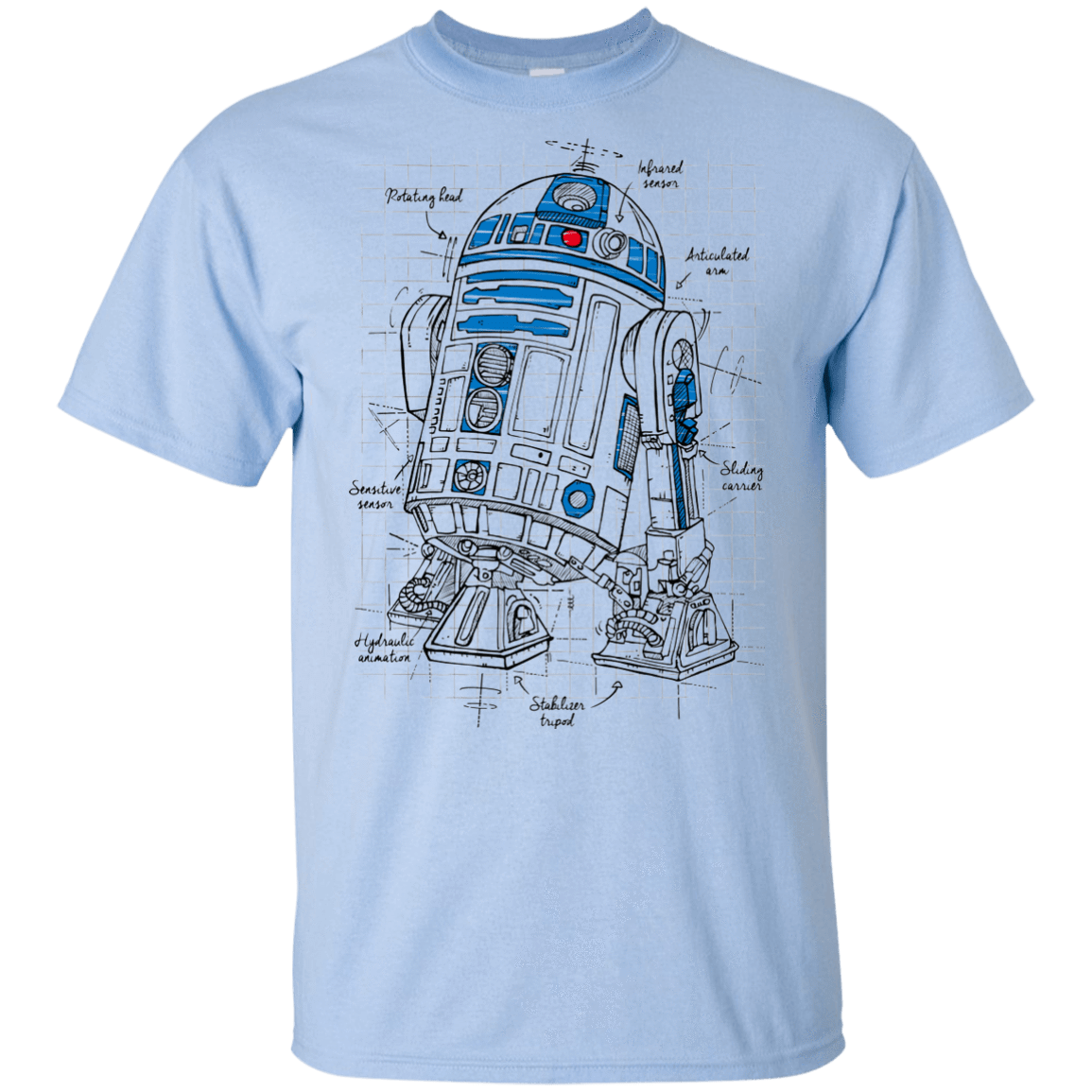 T-Shirts Light Blue / YXS R2D2 Plan Youth T-Shirt