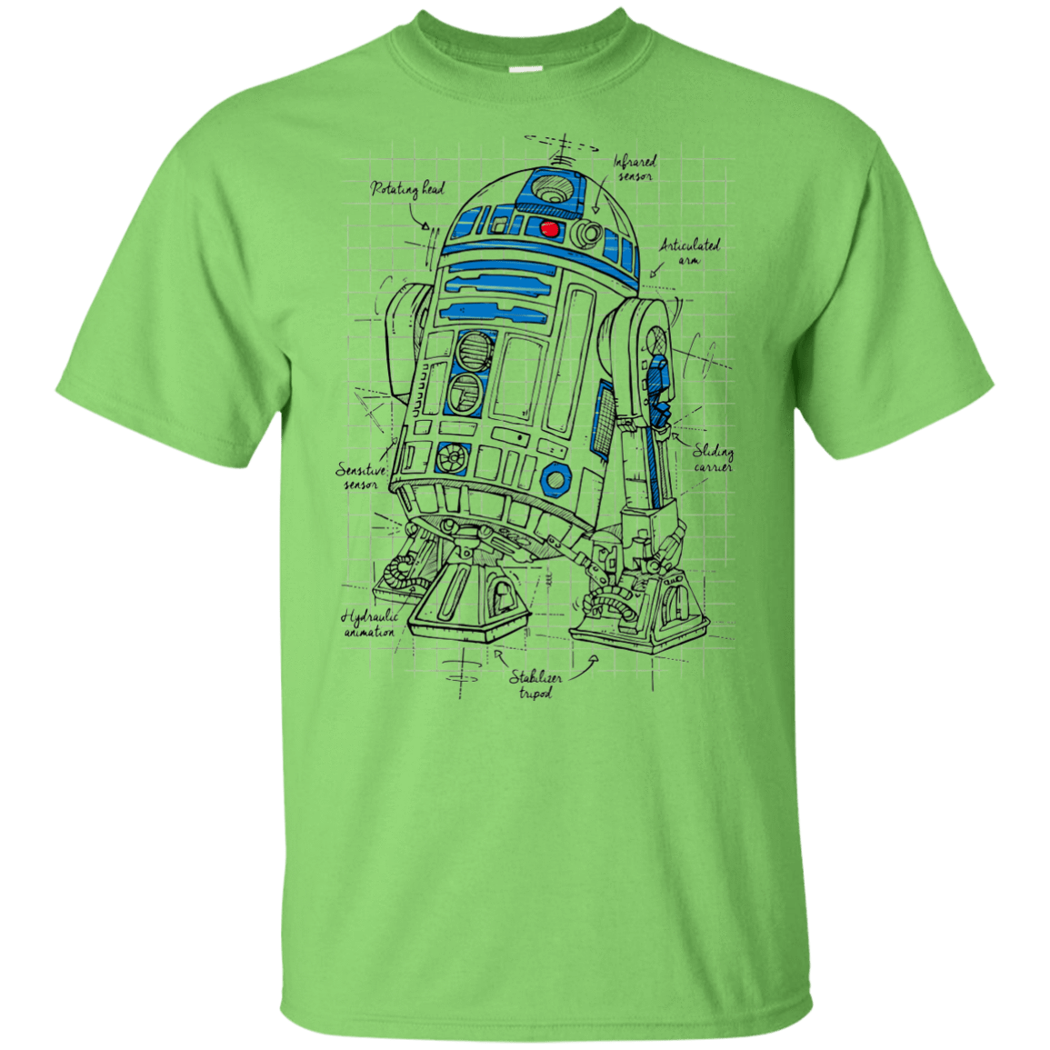 T-Shirts Lime / YXS R2D2 Plan Youth T-Shirt