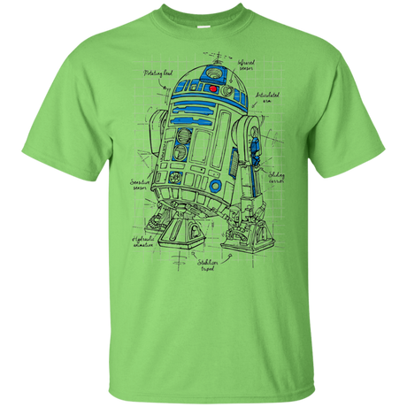 T-Shirts Lime / YXS R2D2 Plan Youth T-Shirt