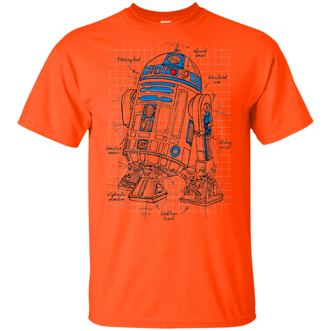 T-Shirts Orange / YXS R2D2 Plan Youth T-Shirt