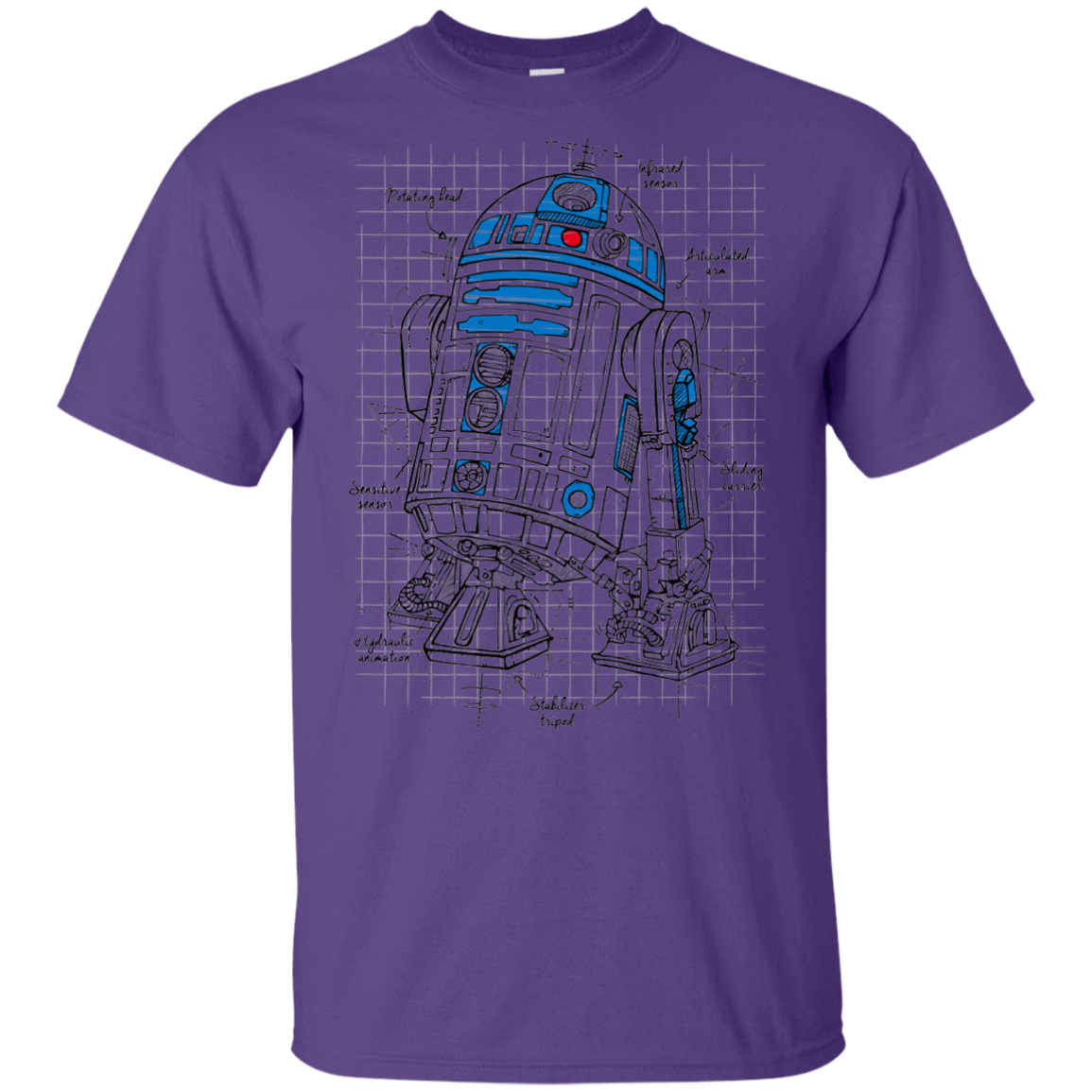 T-Shirts Purple / YXS R2D2 Plan Youth T-Shirt