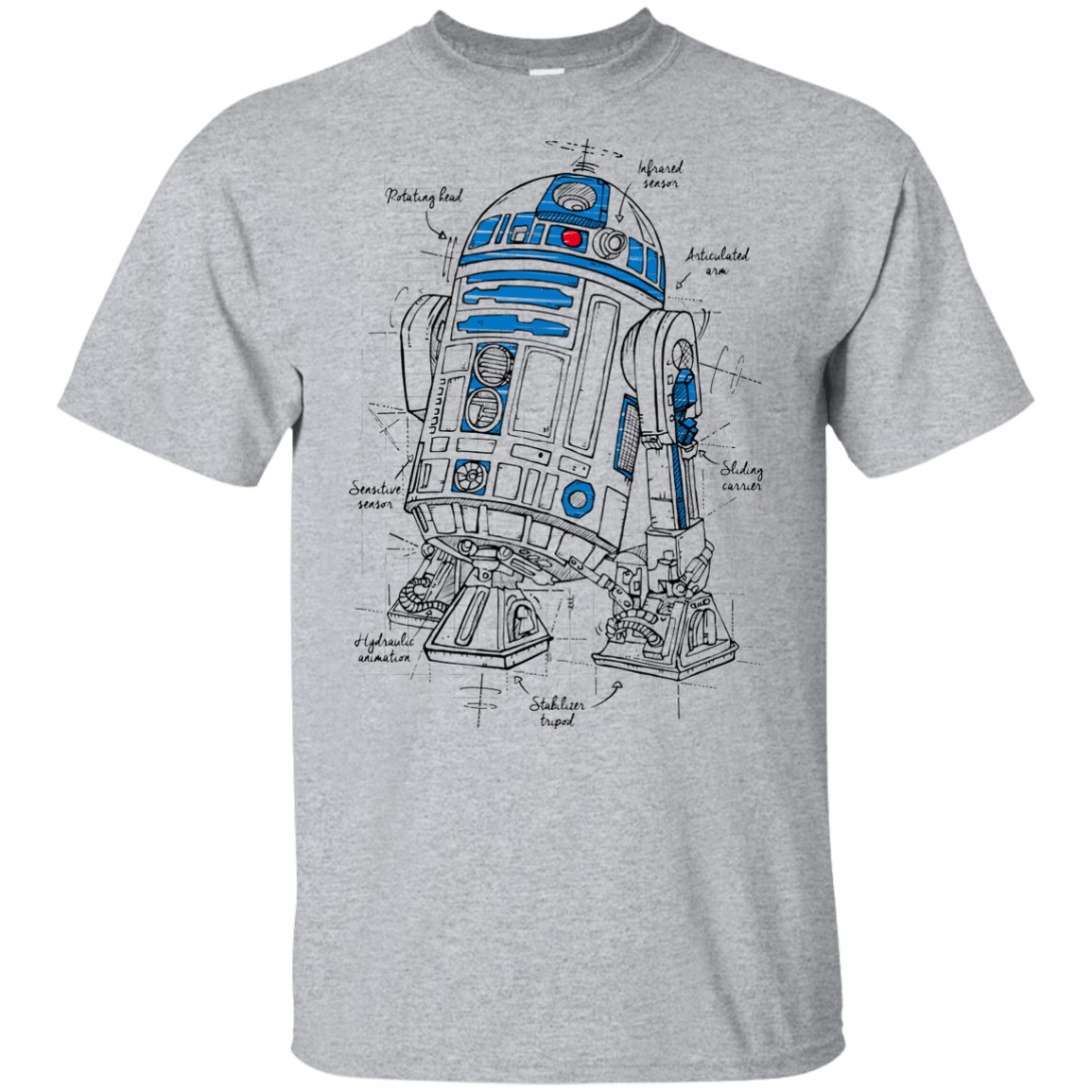 T-Shirts Sport Grey / YXS R2D2 Plan Youth T-Shirt