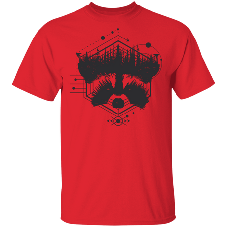 T-Shirts Red / S Raccoon Art T-Shirt
