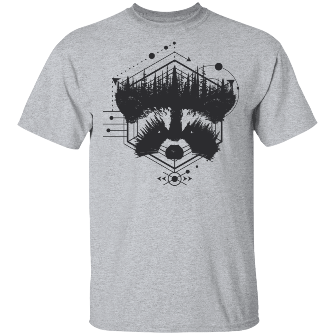 T-Shirts Sport Grey / S Raccoon Art T-Shirt