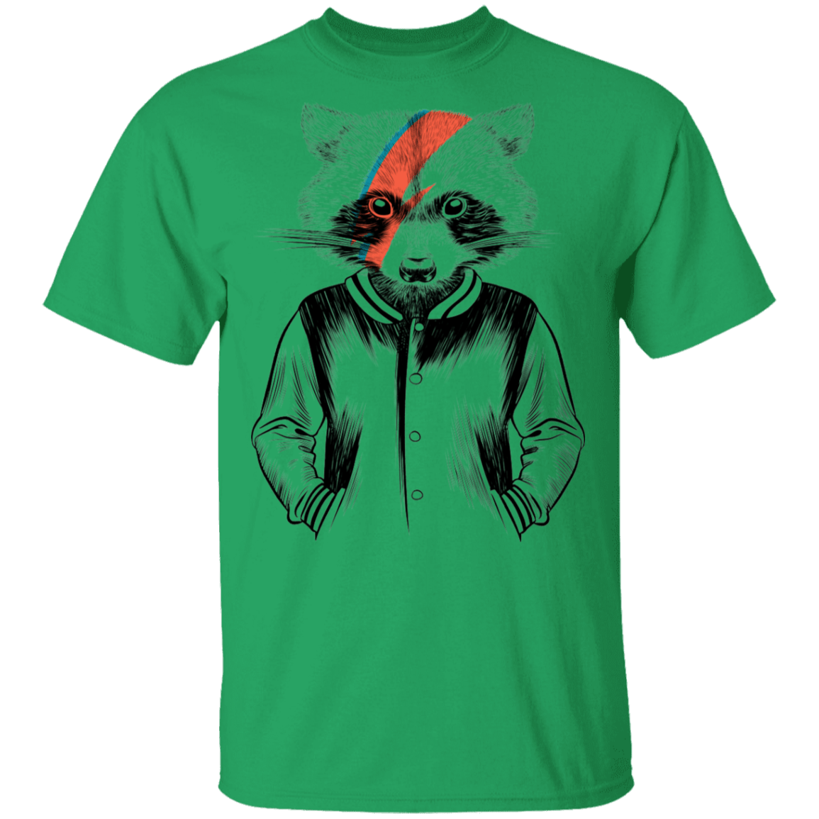 T-Shirts Irish Green / S Raccoon Bowie T-Shirt