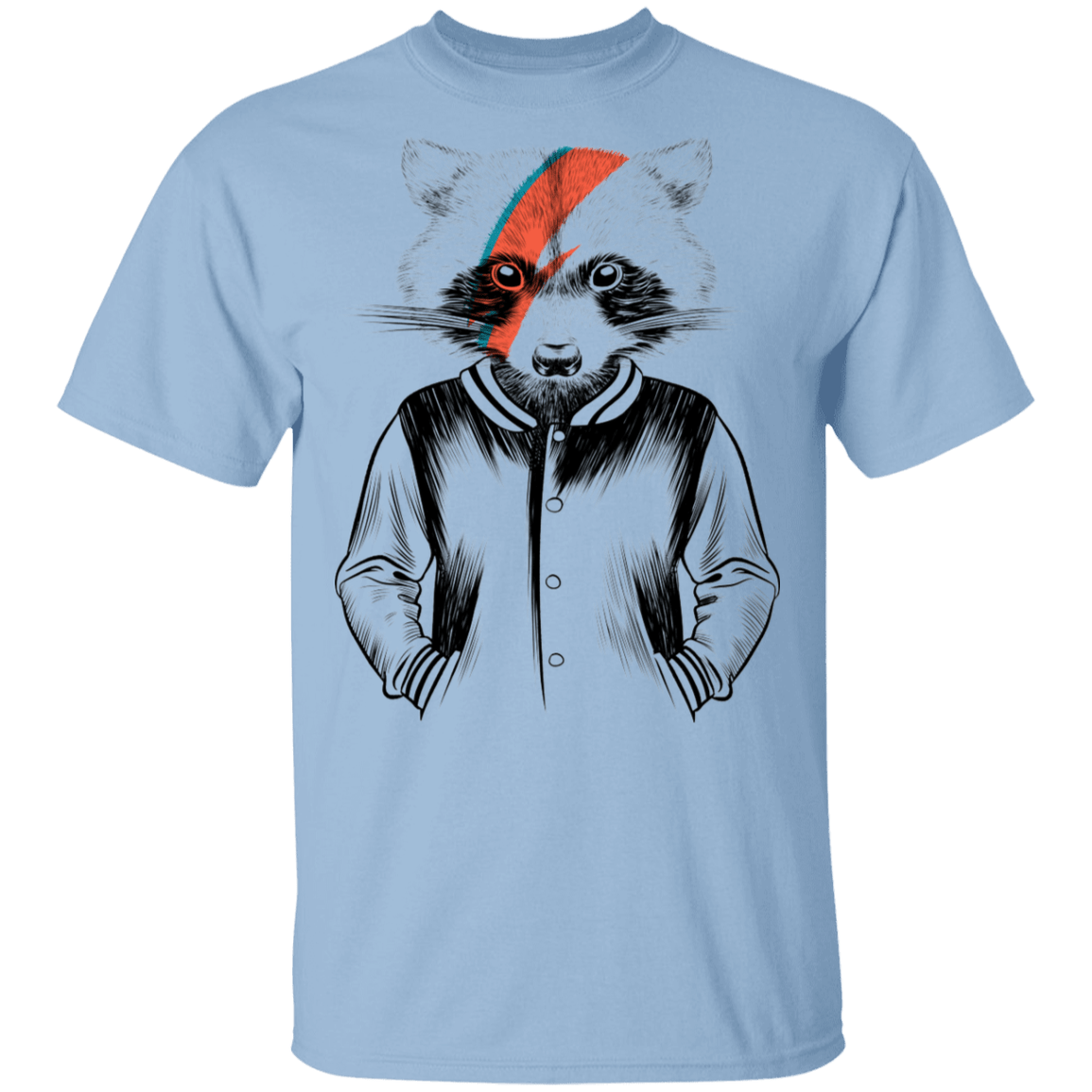 T-Shirts Light Blue / S Raccoon Bowie T-Shirt