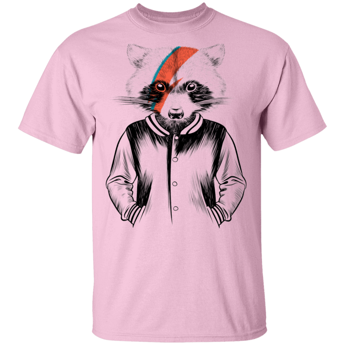 T-Shirts Light Pink / S Raccoon Bowie T-Shirt