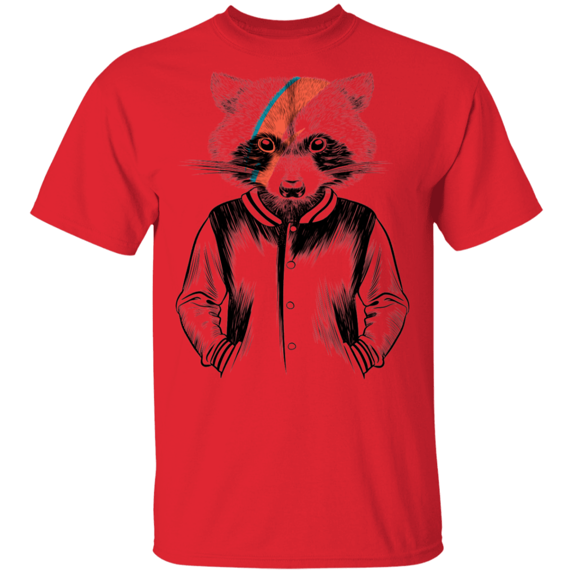 T-Shirts Red / S Raccoon Bowie T-Shirt