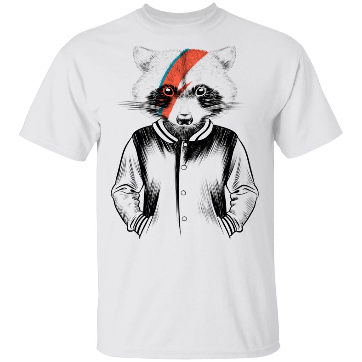 T-Shirts White / S Raccoon Bowie T-Shirt