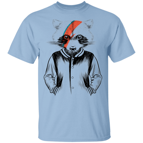 T-Shirts Light Blue / YXS Raccoon Bowie Youth T-Shirt