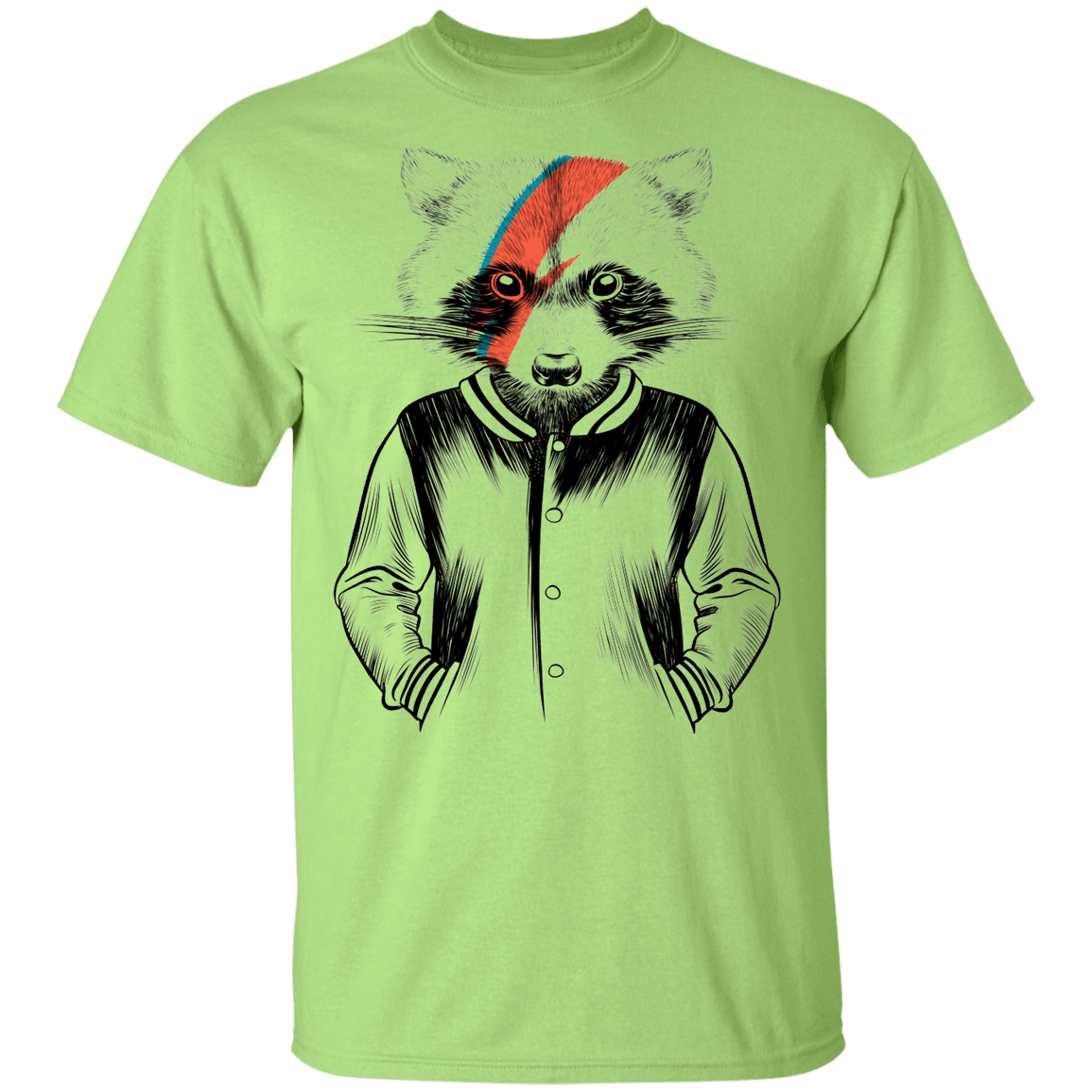 T-Shirts Mint Green / YXS Raccoon Bowie Youth T-Shirt