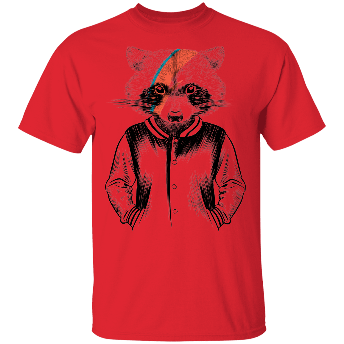 T-Shirts Red / YXS Raccoon Bowie Youth T-Shirt