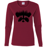 T-Shirts Cardinal / S Raccoon Eyes Women's Long Sleeve T-Shirt