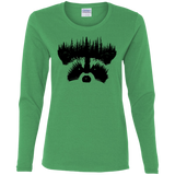 T-Shirts Irish Green / S Raccoon Eyes Women's Long Sleeve T-Shirt