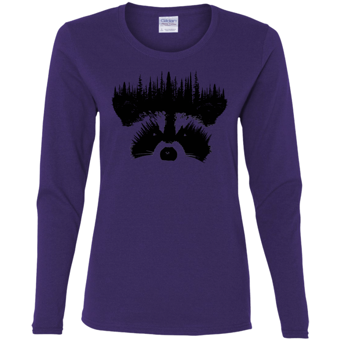 T-Shirts Purple / S Raccoon Eyes Women's Long Sleeve T-Shirt