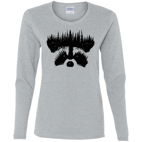 T-Shirts Sport Grey / S Raccoon Eyes Women's Long Sleeve T-Shirt