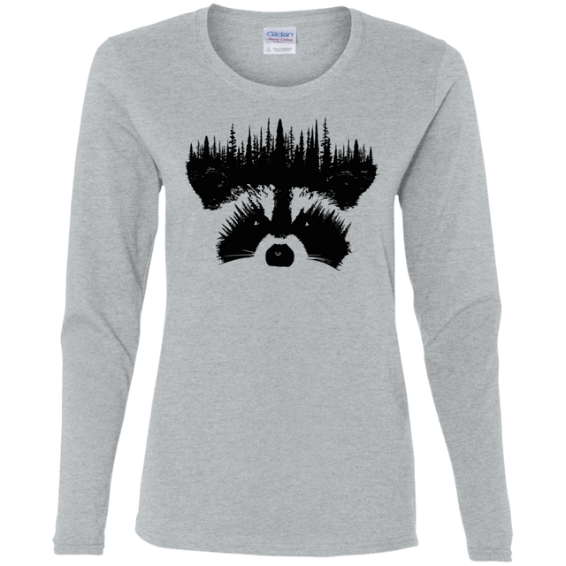 T-Shirts Sport Grey / S Raccoon Eyes Women's Long Sleeve T-Shirt
