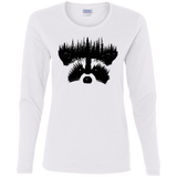 T-Shirts White / S Raccoon Eyes Women's Long Sleeve T-Shirt