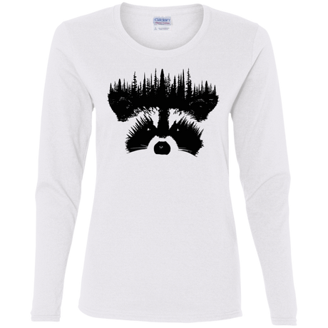 T-Shirts White / S Raccoon Eyes Women's Long Sleeve T-Shirt