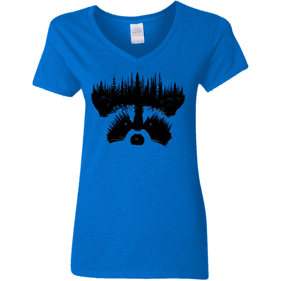 T-Shirts Royal / S Raccoon Eyes Women's V-Neck T-Shirt