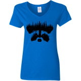 T-Shirts Royal / S Raccoon Eyes Women's V-Neck T-Shirt