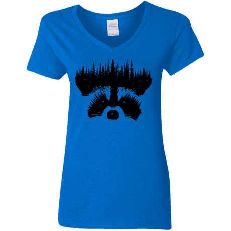 T-Shirts Royal / S Raccoon Eyes Women's V-Neck T-Shirt