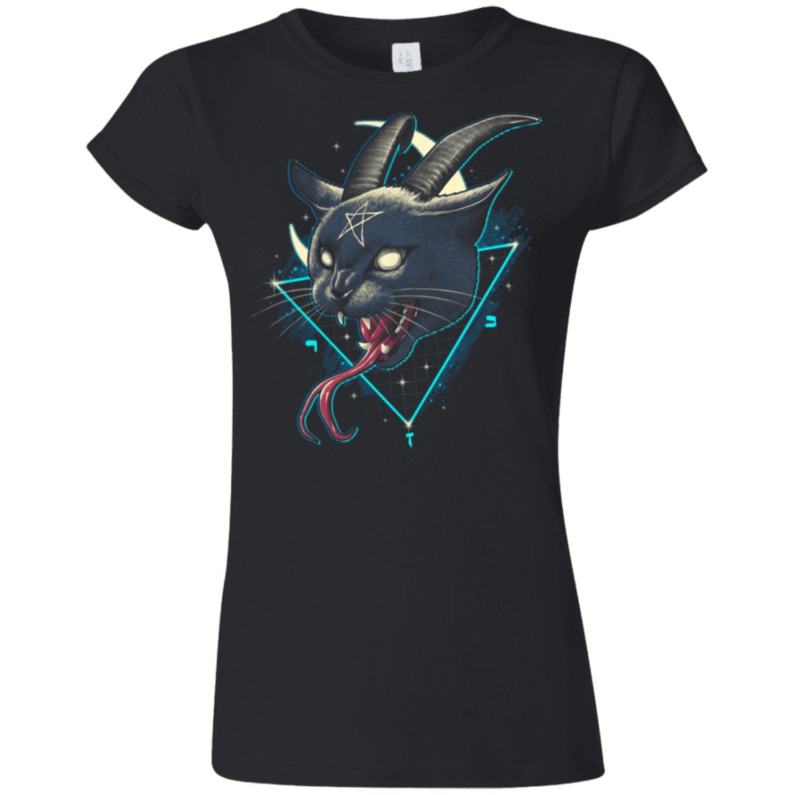 T-Shirts Black / S Rad Devil Cat Junior Slimmer-Fit T-Shirt