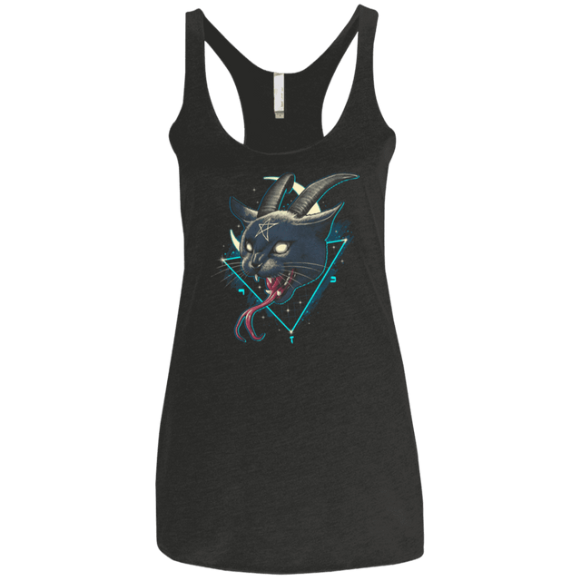 T-Shirts Vintage Black / X-Small Rad Devil Cat Women's Triblend Racerback Tank