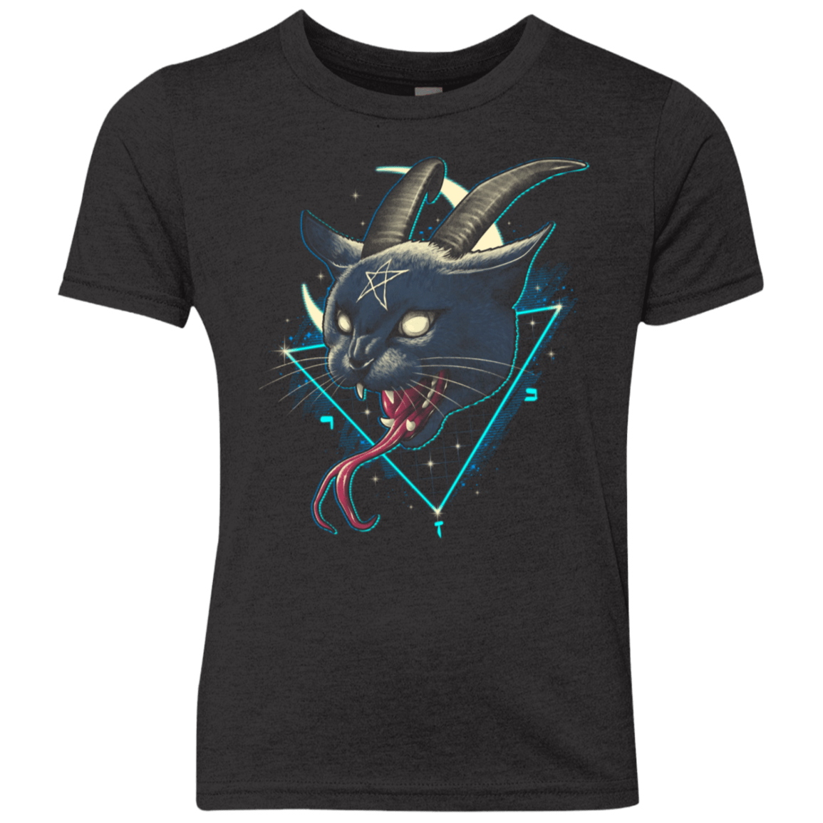 T-Shirts Vintage Black / YXS Rad Devil Cat Youth Triblend T-Shirt