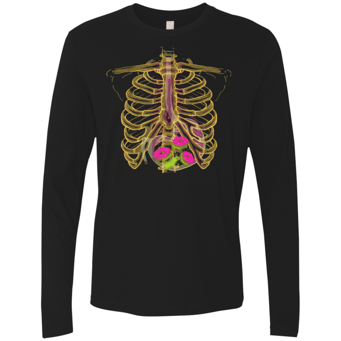 T-Shirts Black / Small Radioactive Donuts Men's Premium Long Sleeve