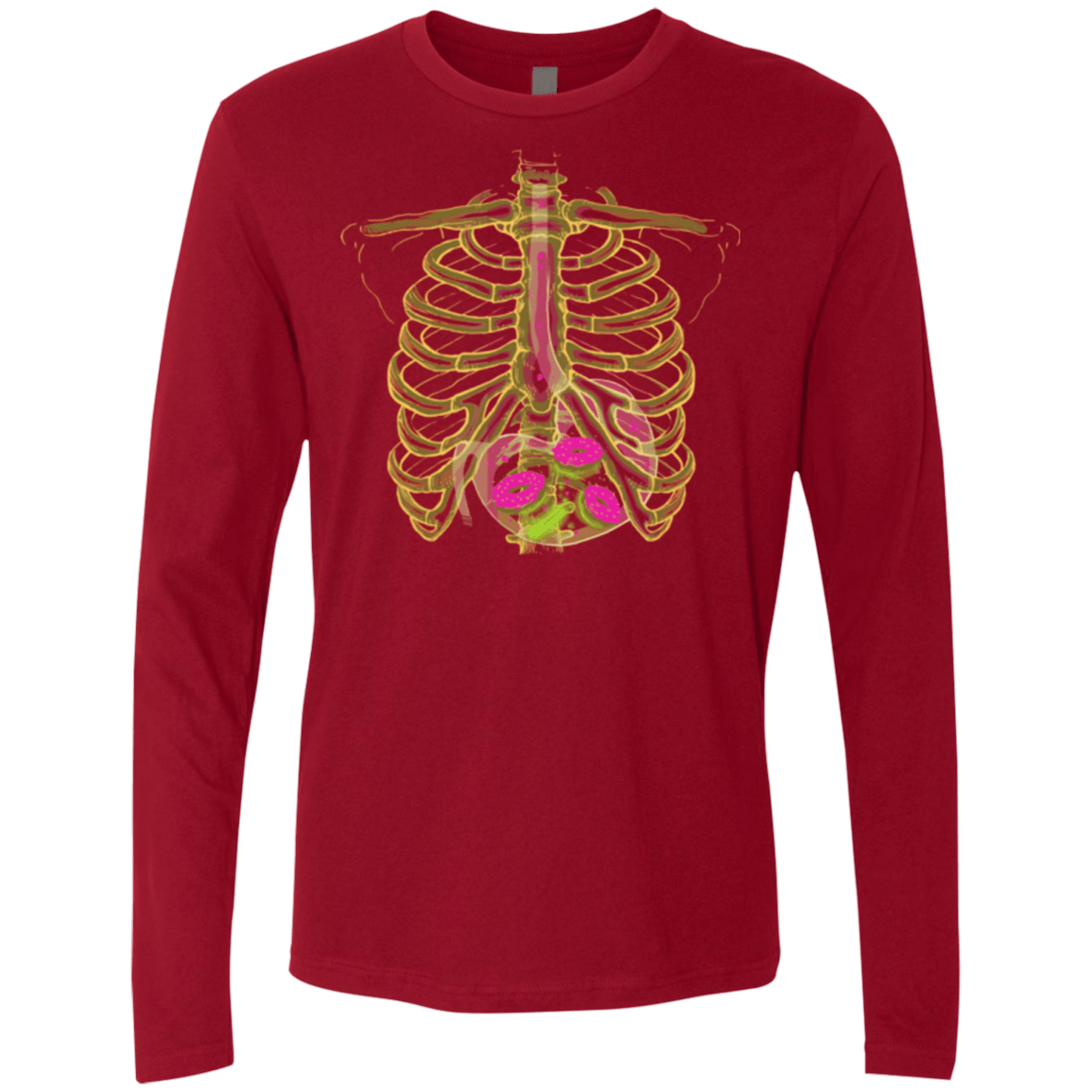 T-Shirts Cardinal / Small Radioactive Donuts Men's Premium Long Sleeve