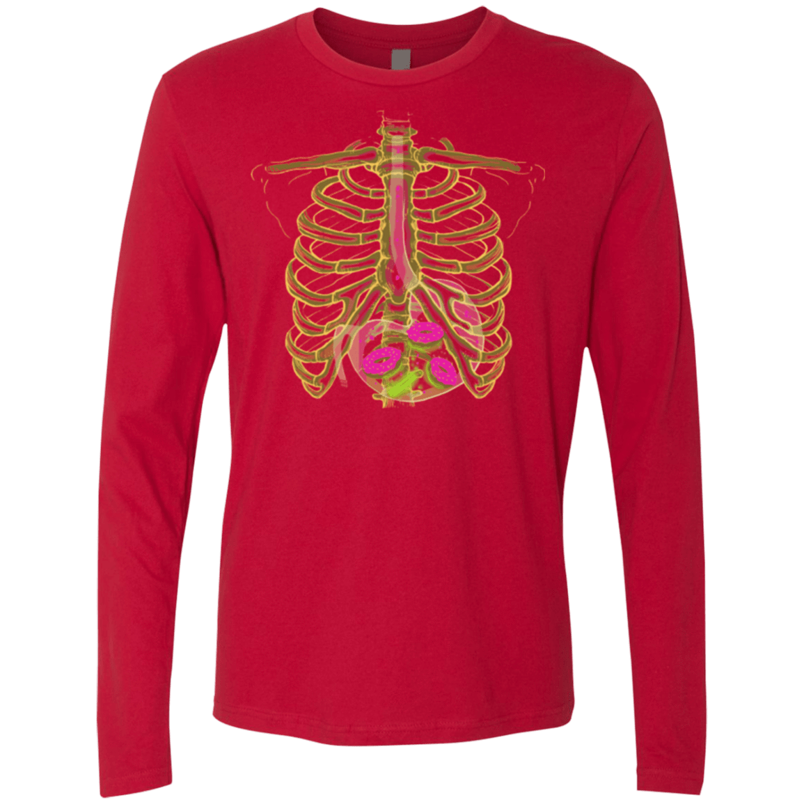 T-Shirts Red / Small Radioactive Donuts Men's Premium Long Sleeve