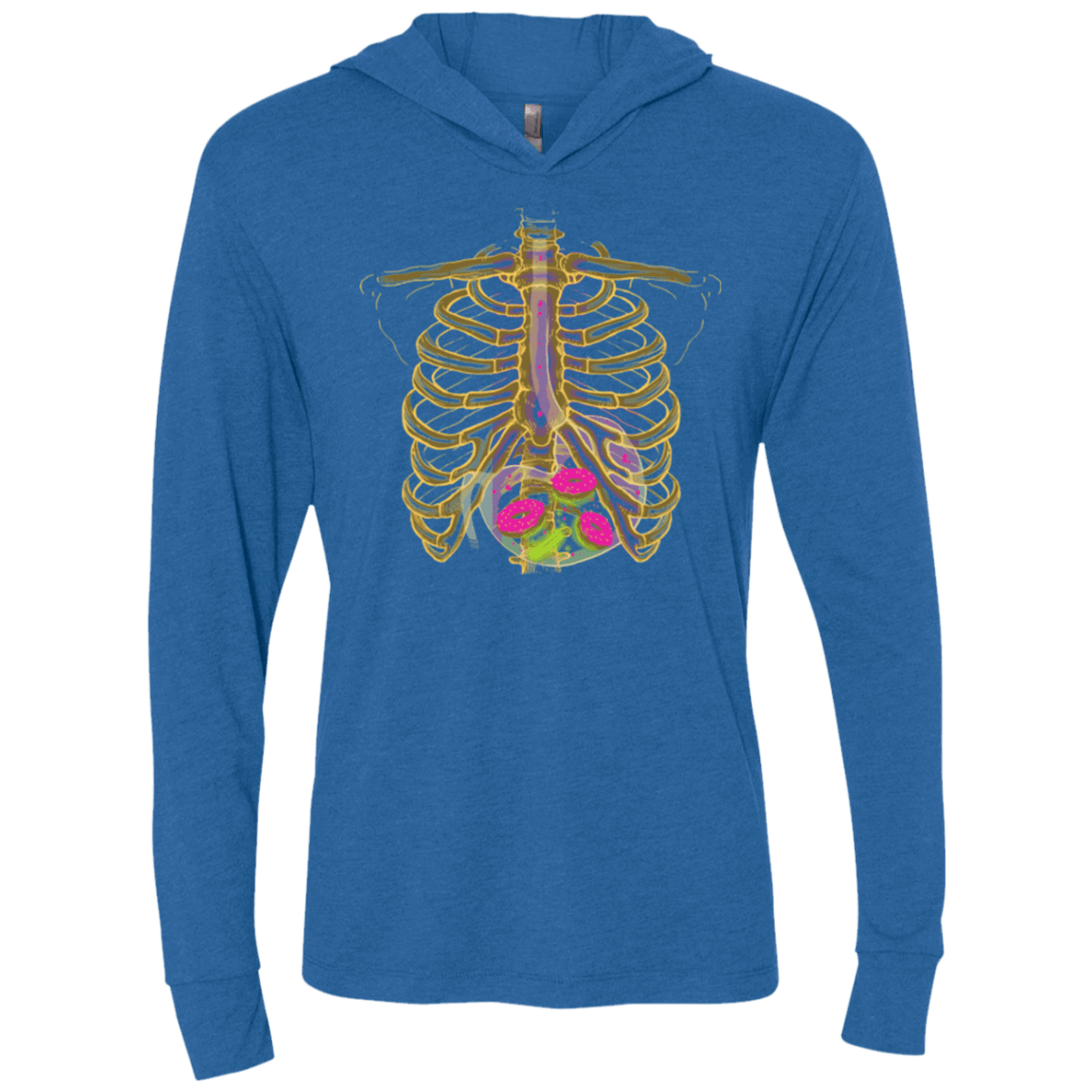 T-Shirts Vintage Royal / X-Small Radioactive Donuts Triblend Long Sleeve Hoodie Tee