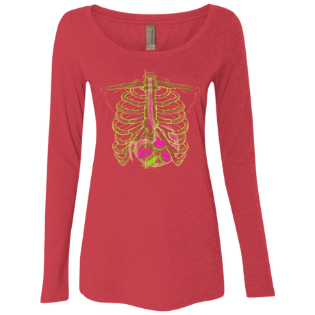 T-Shirts Vintage Red / Small Radioactive Donuts Women's Triblend Long Sleeve Shirt