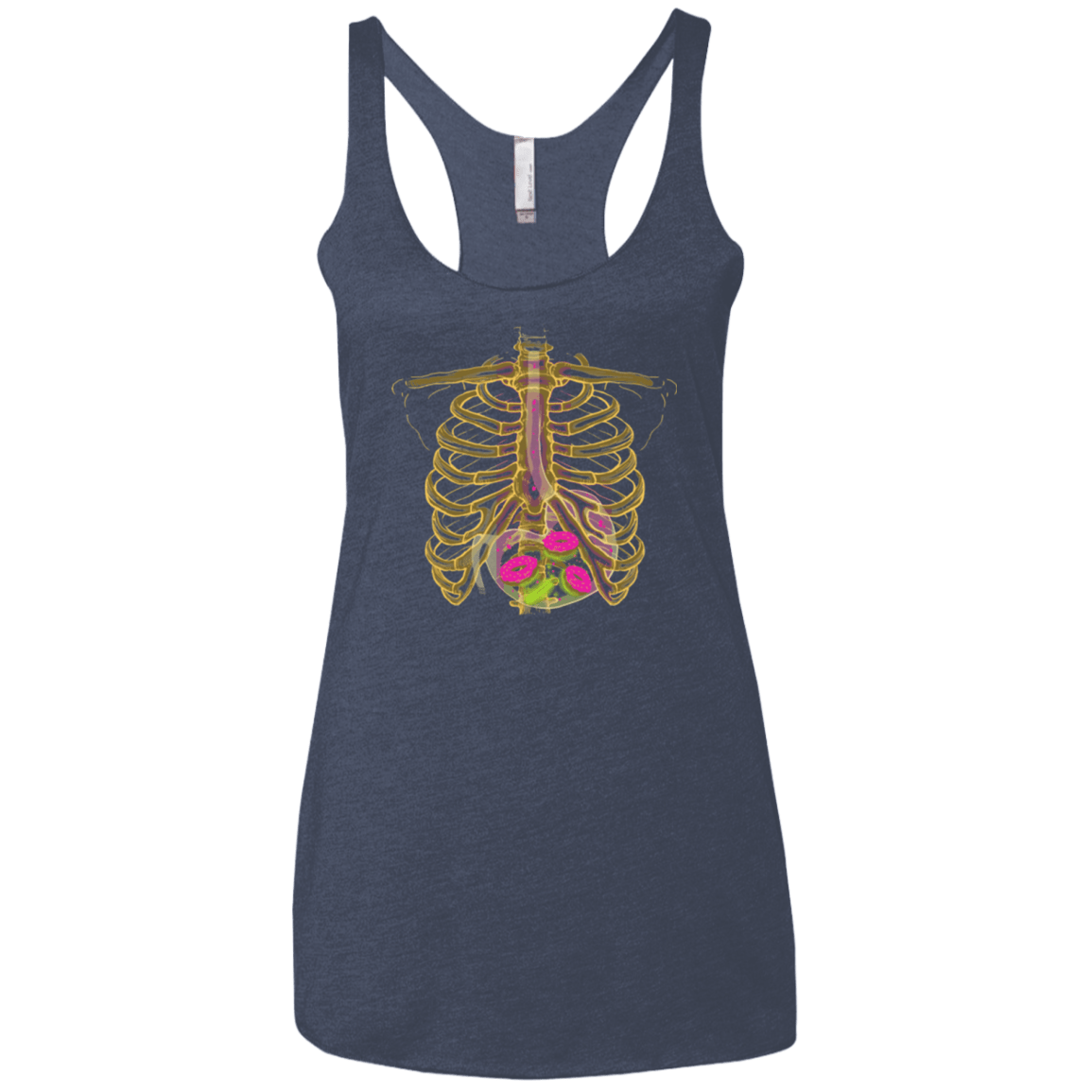 T-Shirts Vintage Navy / X-Small Radioactive Donuts Women's Triblend Racerback Tank