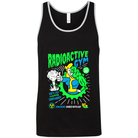 T-Shirts Black/Athletic Heather / X-Small Radioactive Gym Unisex Premium Tank Top