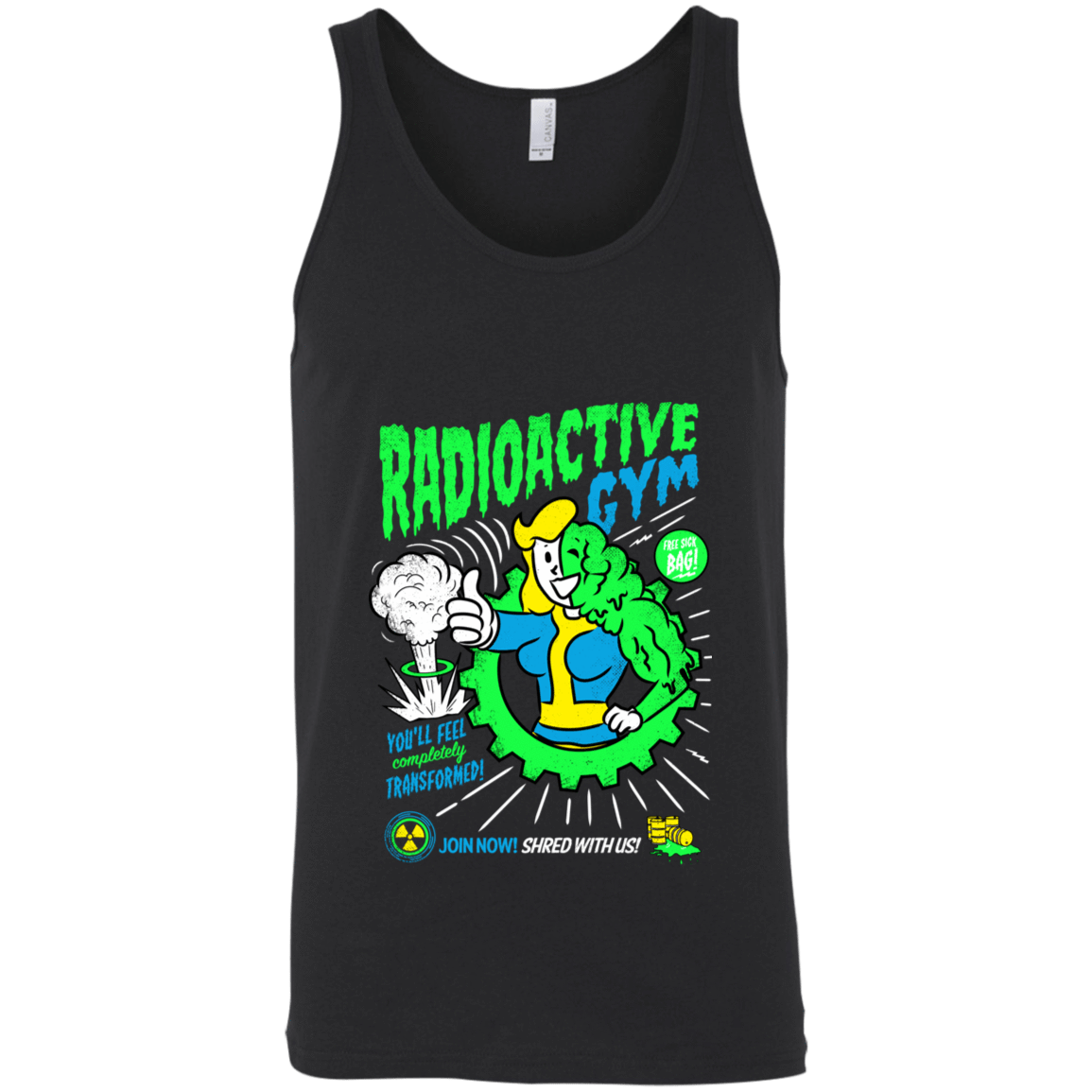 T-Shirts Black / X-Small Radioactive Gym Unisex Premium Tank Top