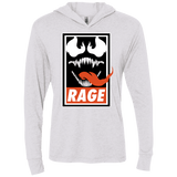 T-Shirts Heather White / X-Small Rage Triblend Long Sleeve Hoodie Tee