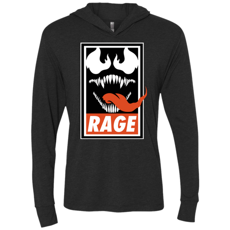 T-Shirts Vintage Black / X-Small Rage Triblend Long Sleeve Hoodie Tee
