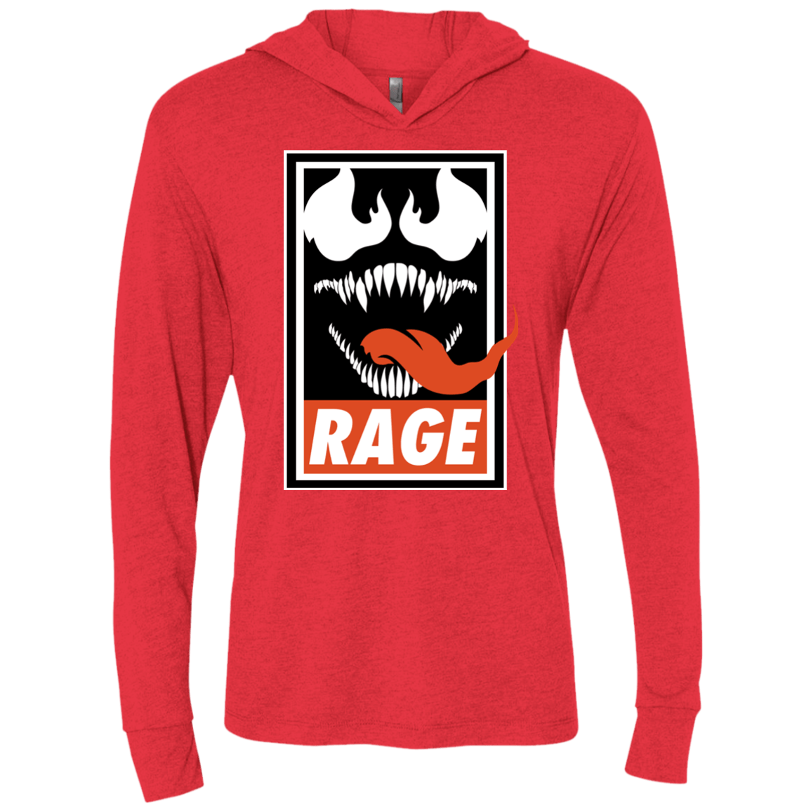 T-Shirts Vintage Red / X-Small Rage Triblend Long Sleeve Hoodie Tee