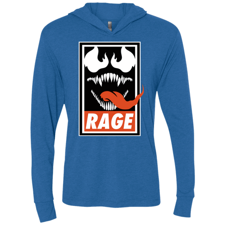 T-Shirts Vintage Royal / X-Small Rage Triblend Long Sleeve Hoodie Tee