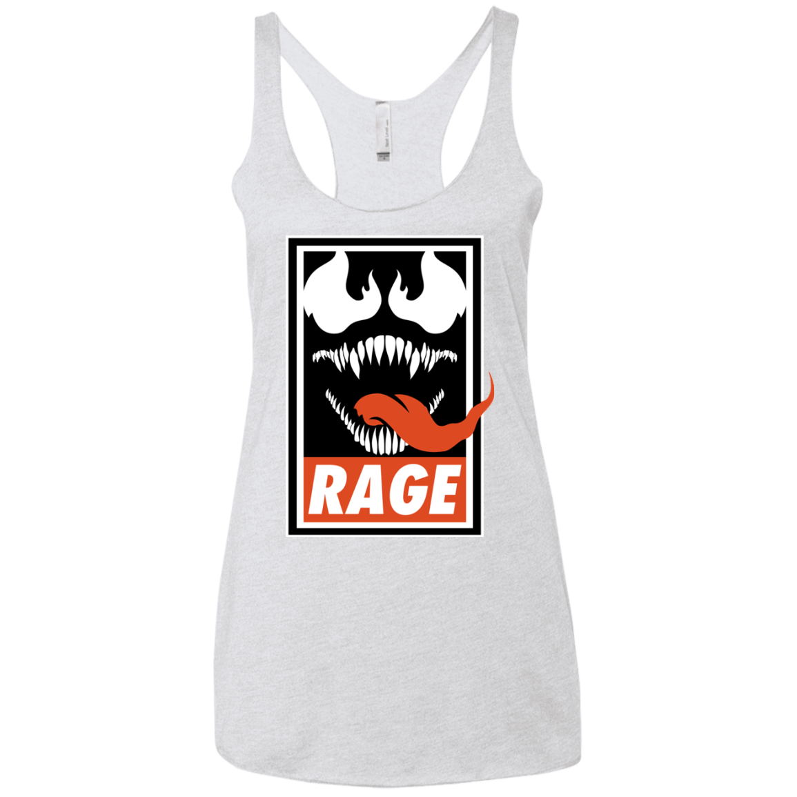 T-Shirts Heather White / X-Small Rage Women's Triblend Racerback Tank