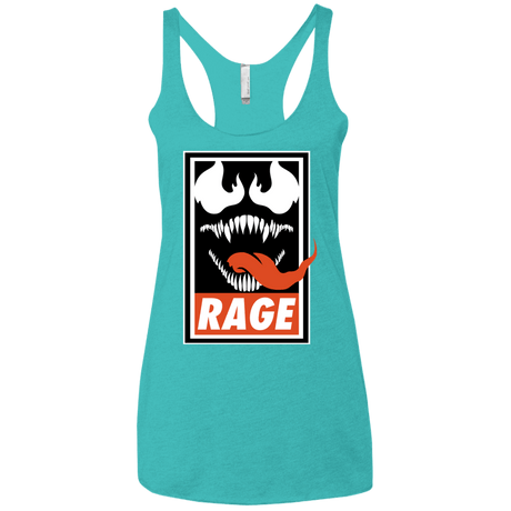 T-Shirts Tahiti Blue / X-Small Rage Women's Triblend Racerback Tank
