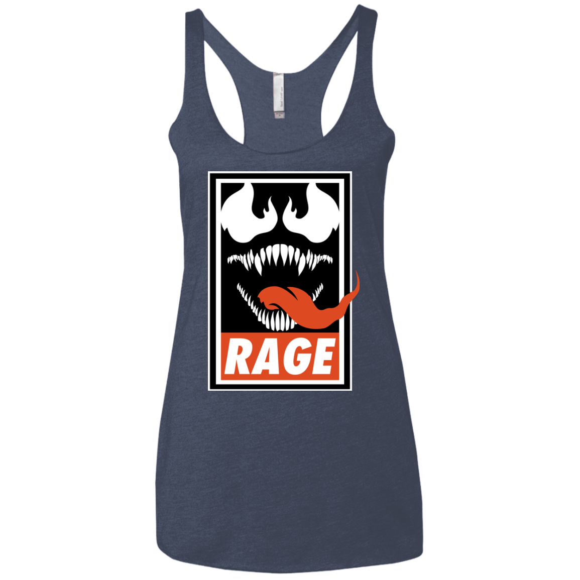 T-Shirts Vintage Navy / X-Small Rage Women's Triblend Racerback Tank