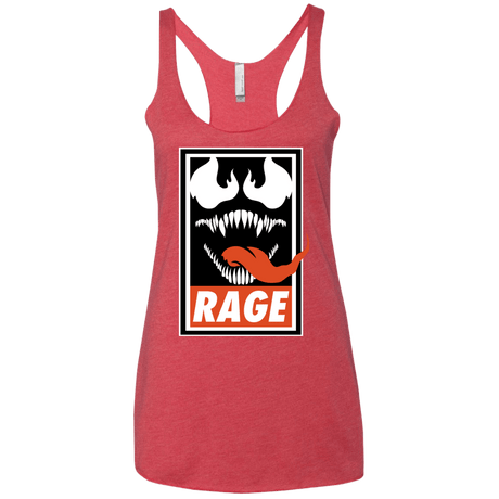T-Shirts Vintage Red / X-Small Rage Women's Triblend Racerback Tank