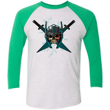 T-Shirts Heather White/Envy / X-Small Ragnarok Men's Triblend 3/4 Sleeve