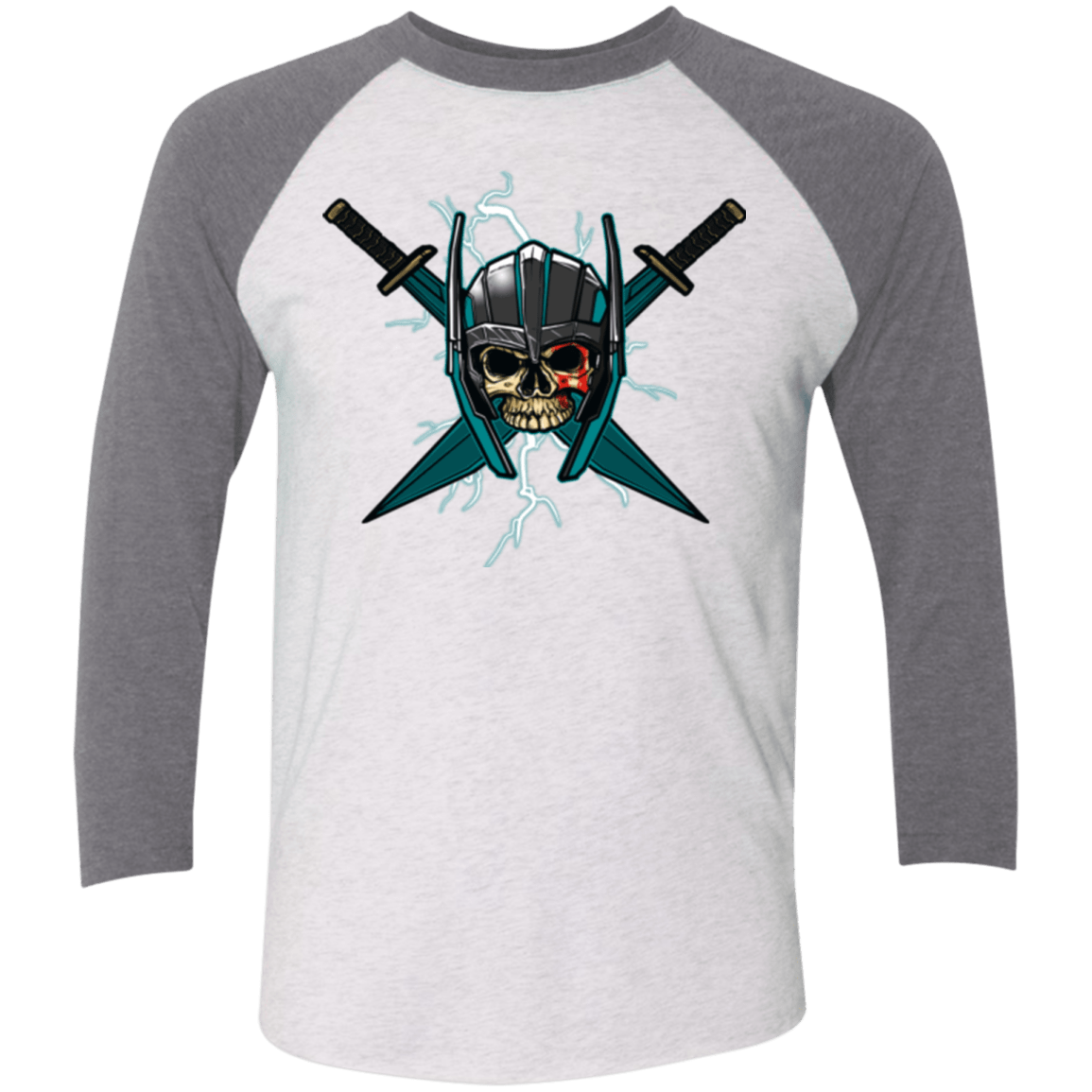 T-Shirts Heather White/Premium Heather / X-Small Ragnarok Men's Triblend 3/4 Sleeve