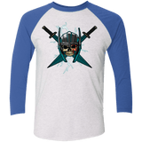 T-Shirts Heather White/Vintage Royal / X-Small Ragnarok Men's Triblend 3/4 Sleeve